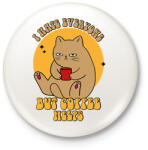 printfashion A kávé segít - Kitűző, hűtőmágnes - Fehér (11703760)