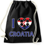 printfashion I love Croatia - Sportzsák, Tornazsák - Fekete (10790024)