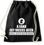 printfashion A sakk vicces játék - Sportzsák, Tornazsák - Fekete (7428798)