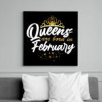 printfashion A királynők februárban születtek - Vászonkép - Fekete (6656820)