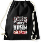 printfashion A kifogások nem égetnek kalóriát - Sportzsák, Tornazsák - Fekete (1065340)