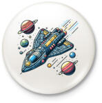 printfashion Ürhajó - Kitűző, hűtőmágnes - Fehér (15277255)