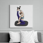 printfashion Jóga póz - Vászonkép - Fehér (6638357)