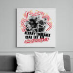 printfashion Néhány embernek csak egy kis lökés kéne - Vászonkép - Fehér (16672477)