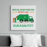 printfashion Láttam egy kukásautót - Vászonkép - Fehér (16171579)