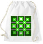 printfashion Kockás minta - Sportzsák, Tornazsák - Fehér (10862001)