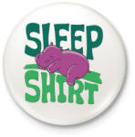 printfashion Víziló alvós póló - Kitűző, hűtőmágnes - Fehér (4376861)