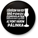 printfashion 180 fok, 3 feles - Kitűző, hűtőmágnes - Fekete (7172955)
