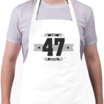 printfashion b-day-47-dark-lightgrey - Kötény - Fehér (4902263)