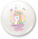 printfashion Unikornis királynők júliusban születtek - Kitűző, hűtőmágnes - Fehér (3080751)