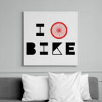 printfashion I love bike (black) - Vászonkép - Fehér (7432008)
