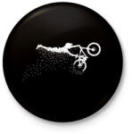 printfashion stunt biker - Kitűző, hűtőmágnes - Fekete (3097990)
