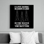 printfashion I love doing handstand - Vászonkép - Fekete (15910916)