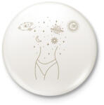 printfashion Mystic space - Kitűző, hűtőmágnes - Fehér (6276569)