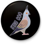 printfashion Stay coo - Kitűző, hűtőmágnes - Fekete (11675929)