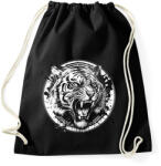 printfashion Tigris black and white - Sportzsák, Tornazsák - Fekete (12896720)