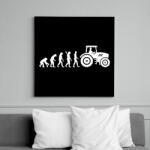 printfashion Traktoros evolúció - Vászonkép - Fekete (6646713)