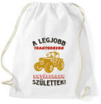 printfashion Traktoros szülinapja október - Sportzsák, Tornazsák - Fehér (5751595)