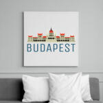 printfashion Parlament Budapest - Vászonkép - Fehér (6626534)