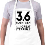 printfashion 3, 6 Roentgen - Kötény - Fehér (4906807)