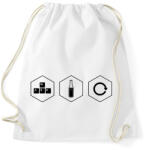 printfashion Game Refuel Repeat logó - Sportzsák, Tornazsák - Fehér (1602167)