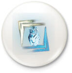 printfashion colorfulltiger - Kitűző, hűtőmágnes - Fehér (3080366)