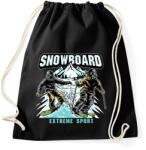 printfashion Snowboard extreme sport - Sportzsák, Tornazsák - Fekete (6784796)