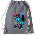 printfashion Motoros panda - Sportzsák, Tornazsák - Grafitszürke (79176)