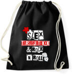 printfashion Szex, Társasjátékok & Rock 'n' Roll - Sportzsák, Tornazsák - Fekete (16790419)