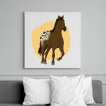 printfashion Ló - Vászonkép - Fehér (6640023)