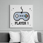 printfashion Player 1 páros póló - Vászonkép - Fehér (6629988)