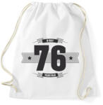 printfashion b-day-76-dark-lightgrey - Sportzsák, Tornazsák - Fehér (516152)
