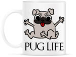 printfashion pug life funny - Bögre - Fehér (15852667)