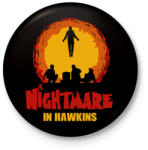 printfashion Rémálom Hawkinsban - Stranger Things - Kitűző, hűtőmágnes - Fekete (7692550)
