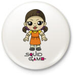 printfashion Squid Game Doll - Kitűző, hűtőmágnes - Fehér (5473461)
