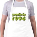printfashion made-in-1996-green-grey - Kötény - Fehér (4902116)