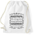 printfashion Nagypapa legenda - Sportzsák, Tornazsák - Fehér (1240709)