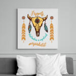 printfashion Figyelj, különben. . . - Vászonkép - Fehér (7606651)