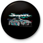 printfashion Toyota Supra - Kitűző, hűtőmágnes - Fekete (11631911)