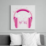 printfashion Fejhallgató - Vászonkép - Fehér (11688820)