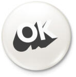 printfashion OK - Kitűző, hűtőmágnes - Fehér (3087610)