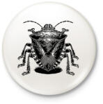 printfashion Poloska rajz - Kitűző, hűtőmágnes - Fehér (16687108)