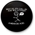 printfashion ACID - Kitűző, hűtőmágnes - Fekete (3092227)