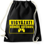 printfashion Dühös Játékos - Sportzsák, Tornazsák - Fekete (1642264)