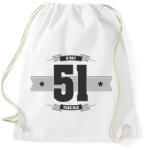 printfashion b-day-51-dark-lightgrey - Sportzsák, Tornazsák - Fehér (512643)