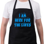 printfashion A lájkokért jöttem - Kötény - Fekete (4934570)
