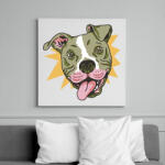 printfashion Pitbull - Vászonkép - Fehér (10139189)