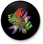 printfashion Madár - Kitűző, hűtőmágnes - Fekete (11801923)