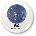 printfashion Rák - Kitűző, hűtőmágnes - Fehér (7476693)