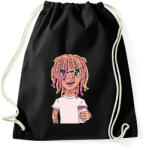 printfashion Lil Pump - Sportzsák, Tornazsák - Fekete (2479735)